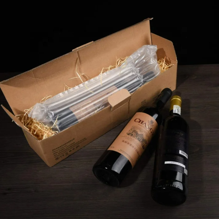 Воздушные пузырчатые подушки, пластиковые надувные воздушные мешки, рулон пузырчатой пленки, упаковка подушек, надувной мешок для вина