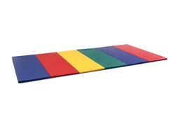Wholesale fitness equipment 1/2-inch extra thick exercise rainbow pvc folding gym mat