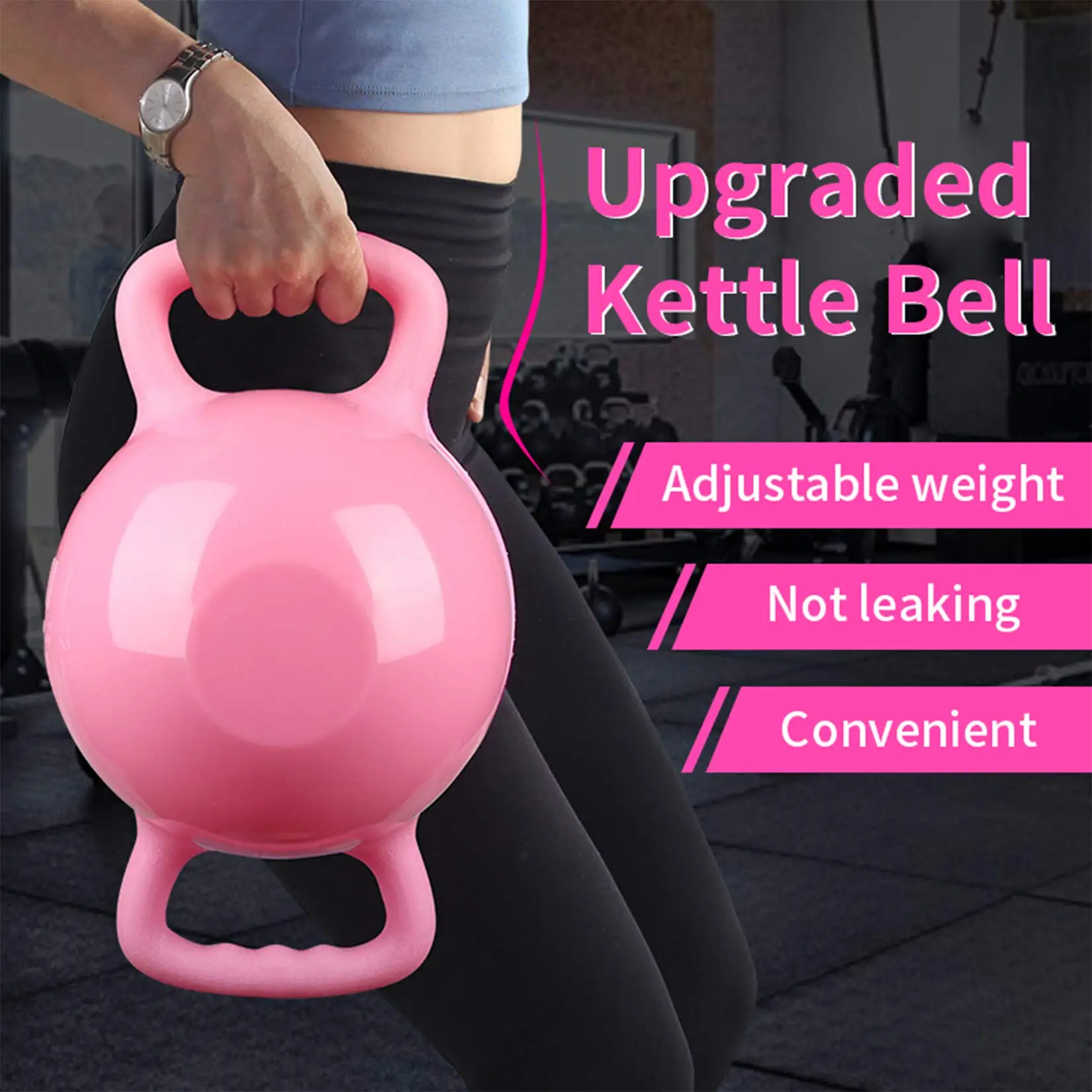 Kettlebell Set Water Home Workout Fitness Adjustable Weight Handle Sport Gym Equipment Water Grip Competition PVC Kettlebell Set
