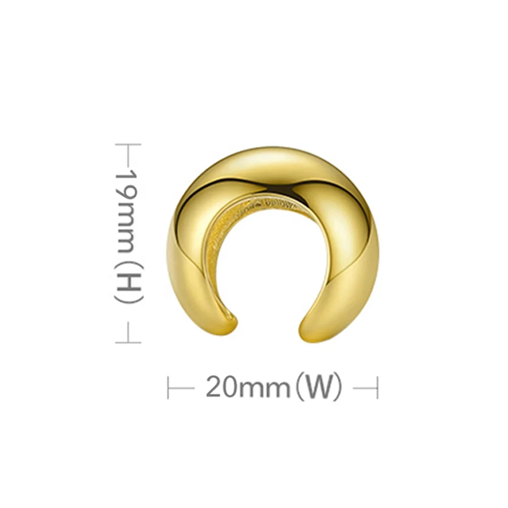 Fashion Jewelry Big Ball Punk Ear Cuff Clip On Earrings  Gold Color Rock Pea Earings Without Piercing Wholesale EC191038 1