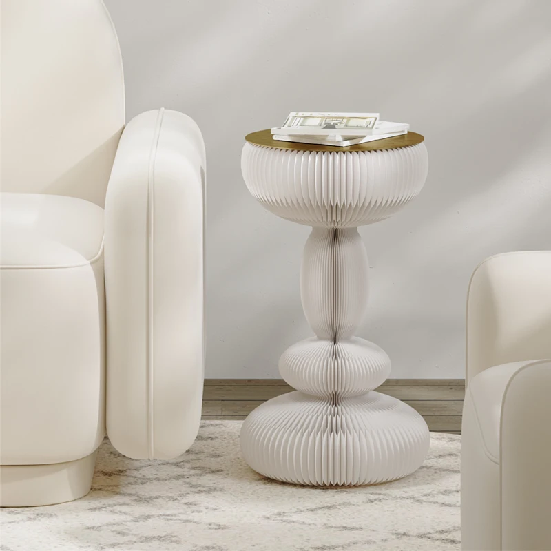 Living Room Furniture ECO Accordion Kraft Paper Folding Table  Honeycomb  Flexible Waltz Side Table