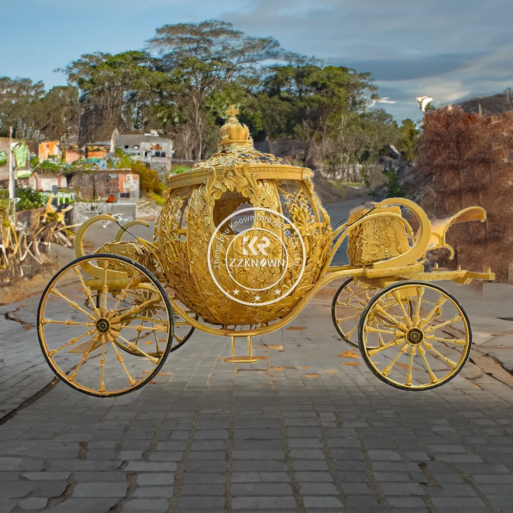 Electric Cinderella Children Garden Horse Cart Luxury Cinderella Carriage Princess Carriage Horse Drawn Carriage