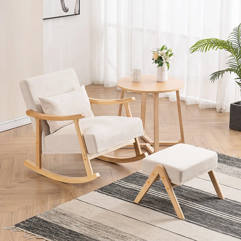 Comfortable Hotel Furniture Leisure Recliner Relaxing Single Seat Sofa Living Room Wood Chairs
