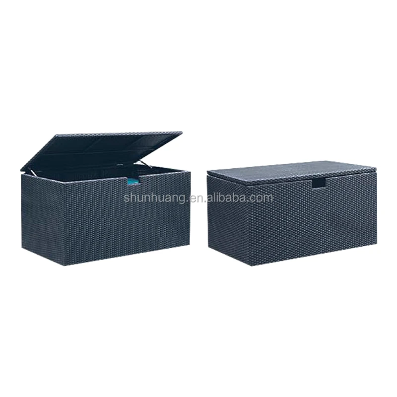 Practical outdoor garden furniture water proof rattan wicker cabinet for storage