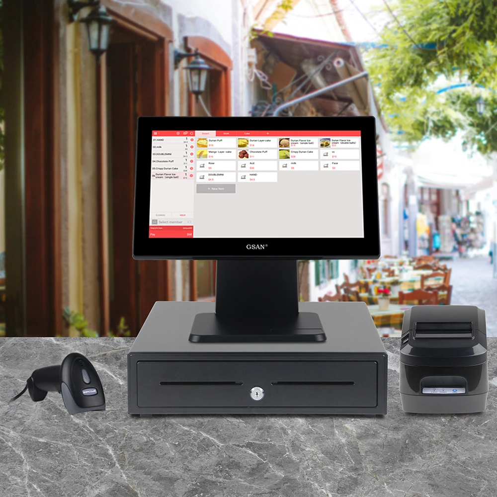 Modern Design HD Resolution Adjustable Angle Dust-Proof Printer Cashier Machine Pos Cash Systems Machine