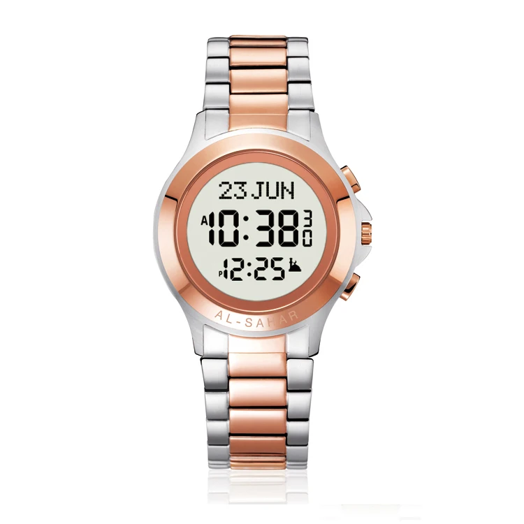 AL-SAHAR Round Classic Lover Wristwatch Athan Watch Men Accessory Azan Clock Fajr Time Reminder Muslim Jewelry