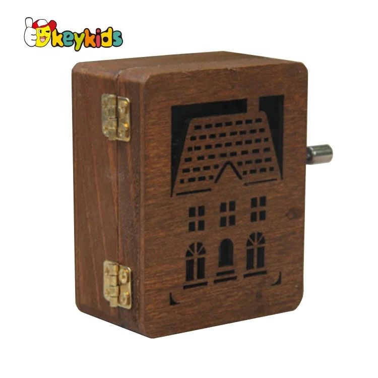 Customize vintage wooden victorian music box for gifts W07B080