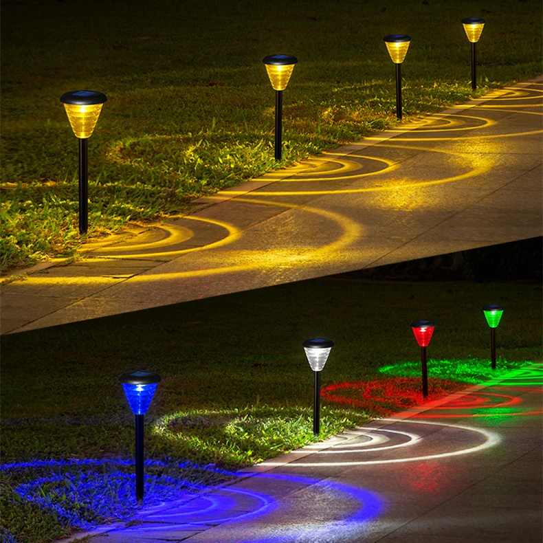 Multicolor IP65 Waterproof Solar Powered RGB LED Garden Patio Courtyard Lamp Lights