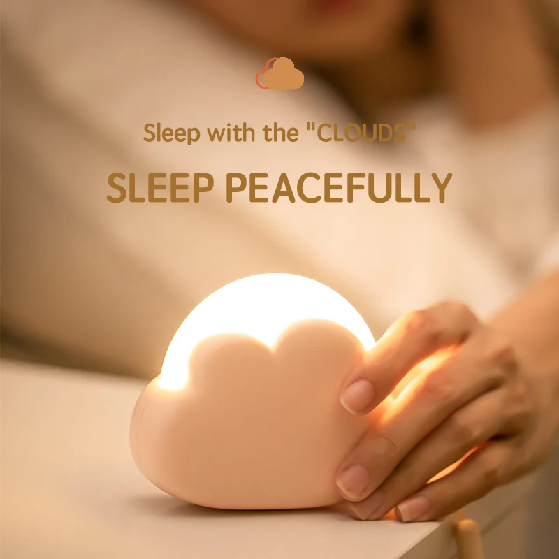 New Arrival Cloud Creative Gift Wireless USB Mini Night Light Adorable Cloud Shape LED Night Light For Bedroom Baby Children
