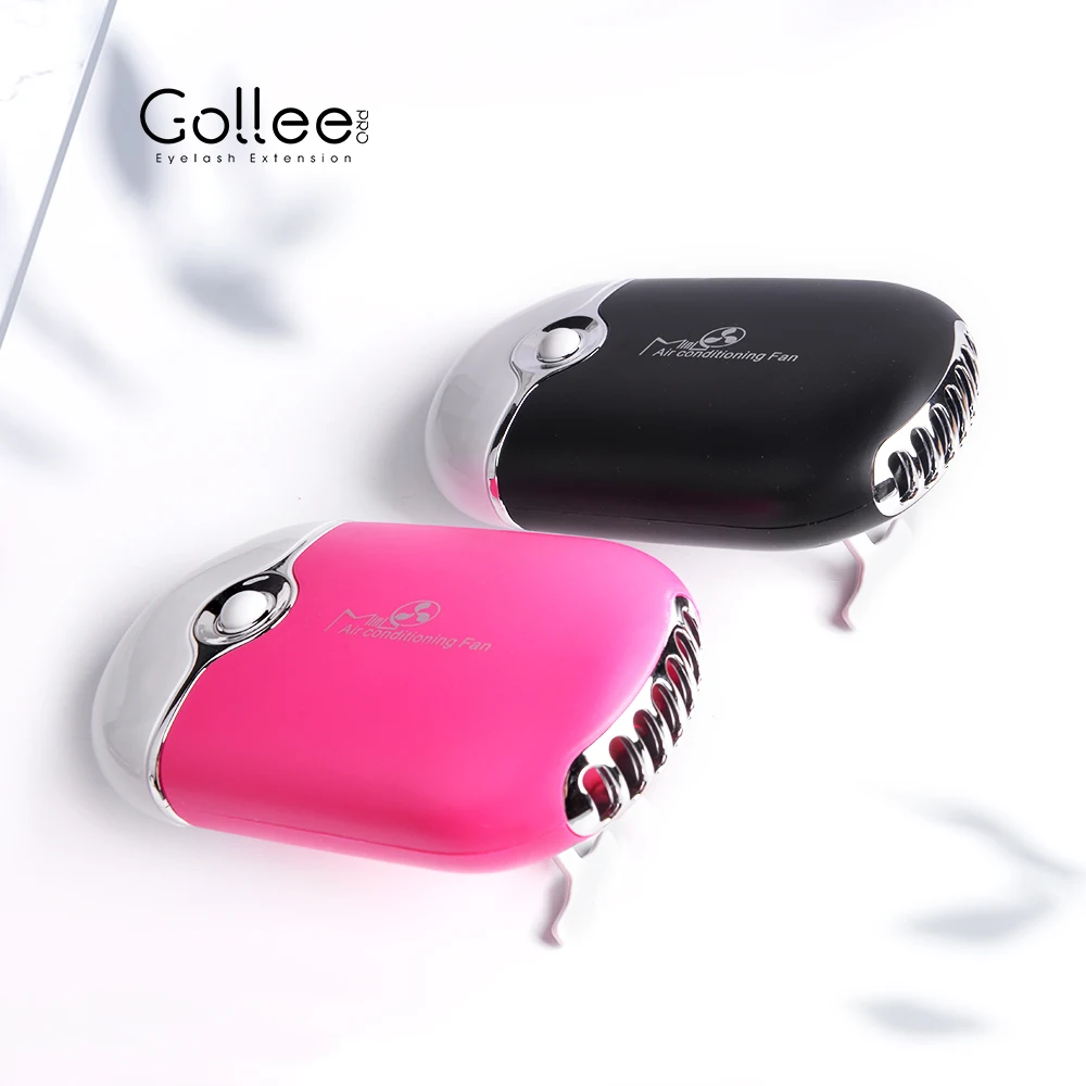 Gollee Portable Fast Dry Glue Grafting For Usb Oem Rechargeable Blow Mini Air Blower Eyelash Extension Dryer Eyelash Fan Dryer