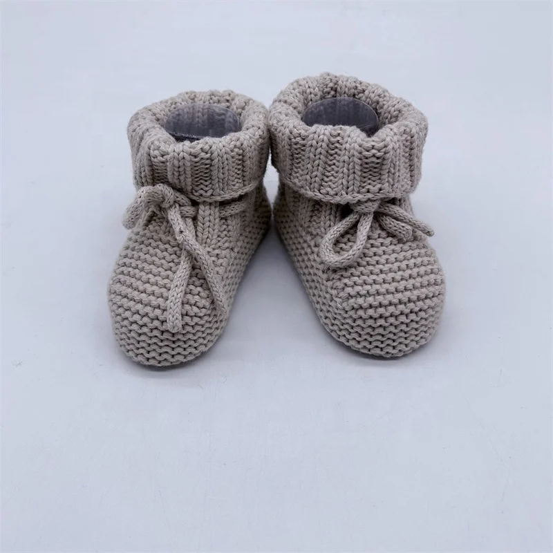 2024 Amigurmi Handmade Knitted Newborn Baby Cotton Step Shoes Crochet Shoe For Baby