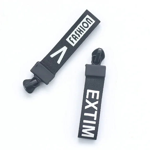 Pull-out custom LOGO slider heat transfer screen printing letter loop resin zipper head