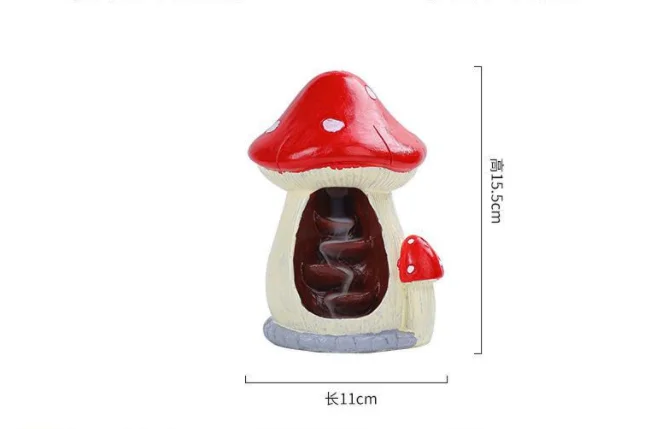 resin crafts Mushroom incense burner backward flow sandalwood incense burner household agarwood incense burner holder