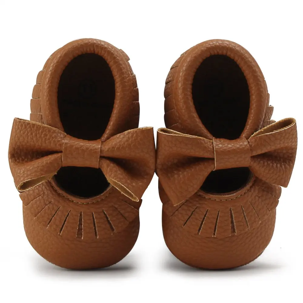  2021 Hot Selling Soft Sole Tassel Bowknot Moccasinss Crib Shoes Infant Toddler