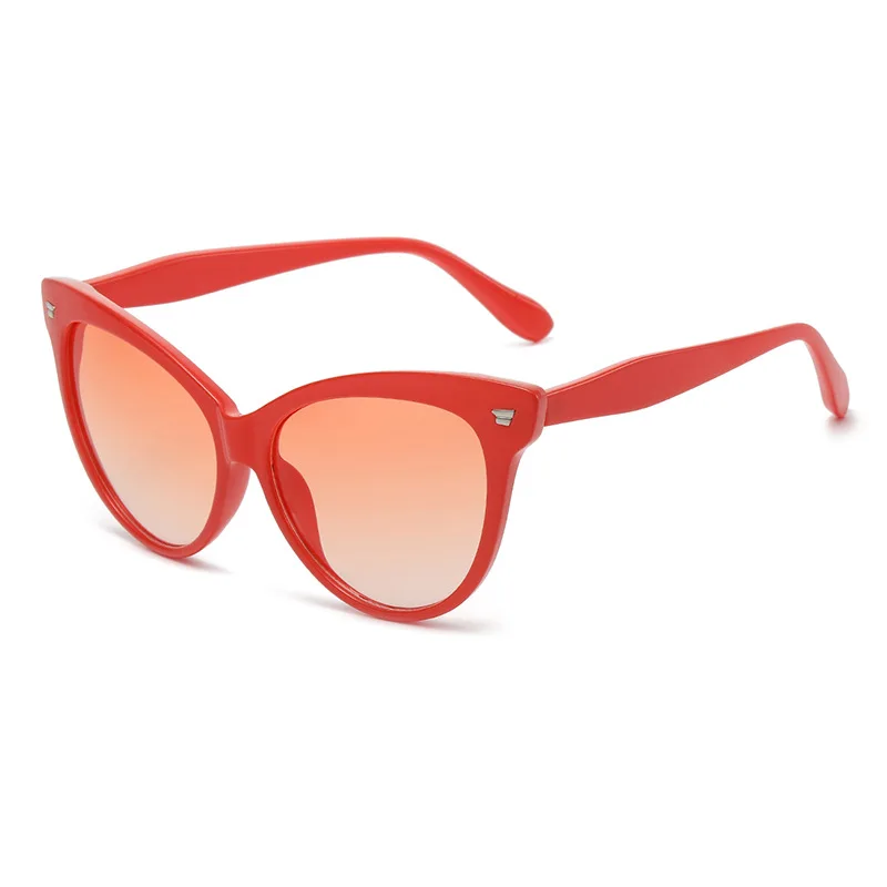 2024 Fashion Trending Style Rivet Candy Color Custom Logo Party Rave Cat Eye Sunglasses Women