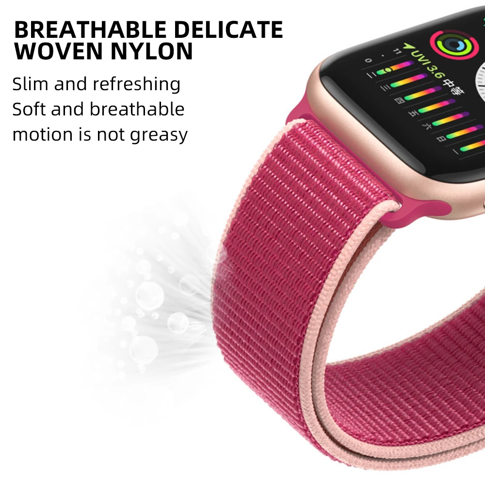  В наличии нейлоновые браслеты для Apple Watch 38/40 мм 42/44 тканый спортивный ремешок iWatch Serie 5 4 3