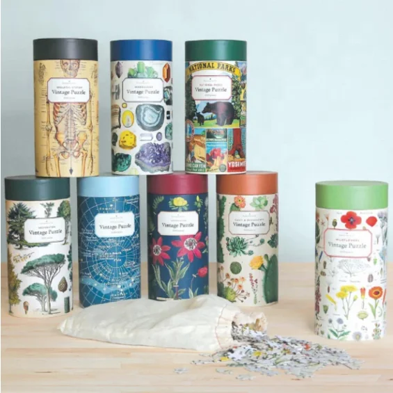 Biodegradable Box Packaging Custom Logo Printed Kraft Cylinder Blush Bottle Tubes Cosmetic Packaging for Powder