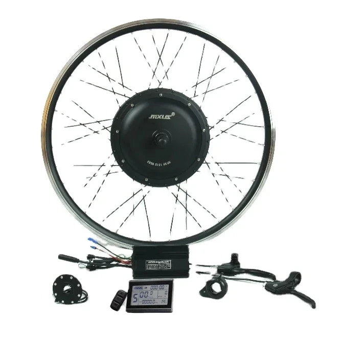 Electric In-wheel Hub Spoke Rear Motor 20/24/26/28 inch 500W 1000w 36V 48V v/Disc Brake E-Bicycle Kit Dropout 140mm