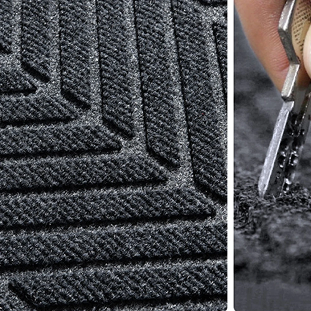 Sturdy Front Entrance Door Mat, Outdoor Indoor Doormat Entryway Floor Mat, Non Slip Rubber Backing, Easy Clean Shoe Scraper