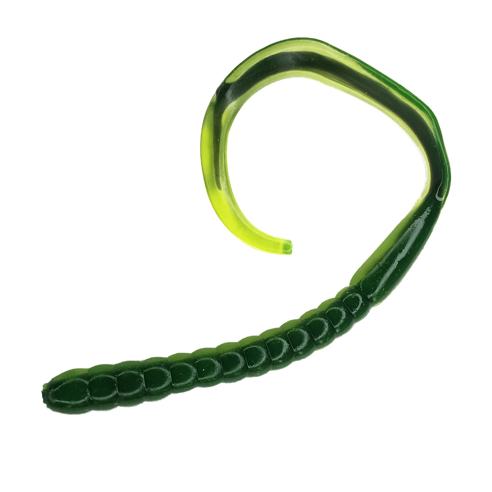 150mm 6g Realistic Life Like Tail Curls Soft Lures Soft Mini Worm Bait Artificial Fishing OEM PVC Plastic Bag Attracting Fish