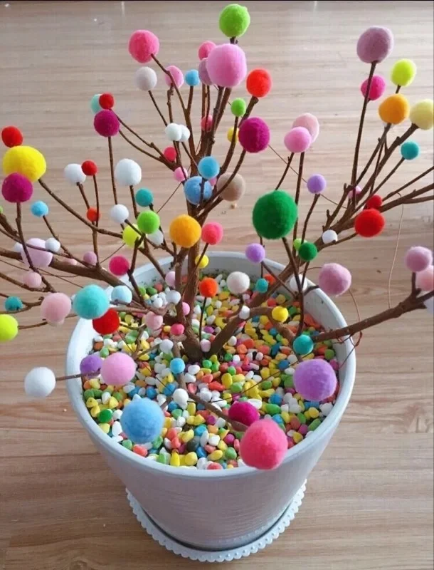 100 шт Многоцветный Ассорти мягкий помпонами аппаратов Pom Poms швейных принадлежностей набор «сделай сам» для куклы ремесла и свадебные украшения