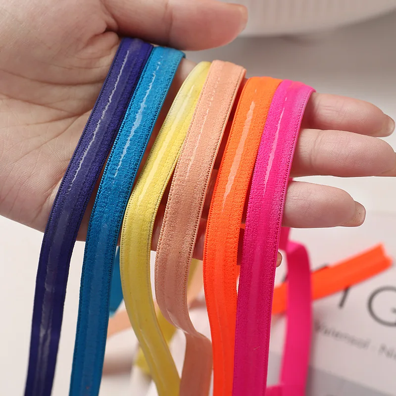 165 Colors Non Slip Elastic Band Width 1.0cm Drop 0.3mm Silicone Color Anti-Slip Belt Clothing Accessories Elastic Webbing