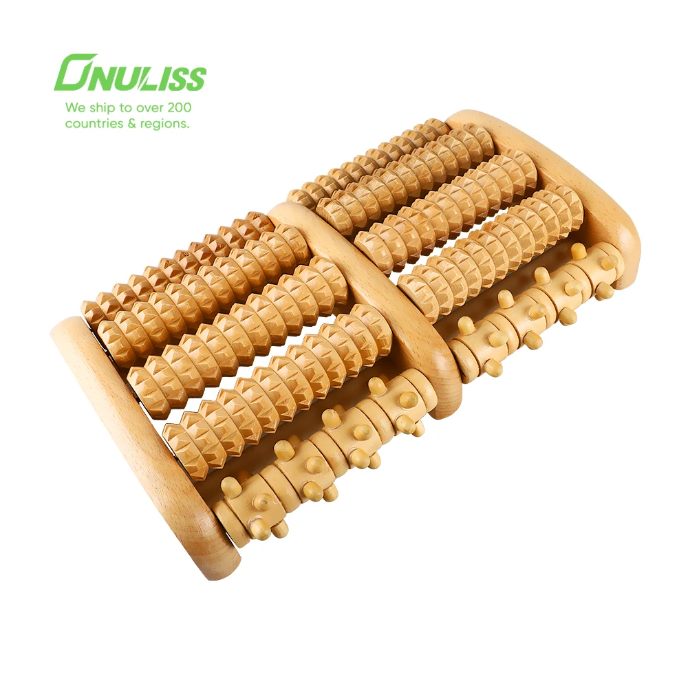 All Natural Wood Massage Roller Wooden Foot Massager for Relax and Relieve Plantar Fasciitis
