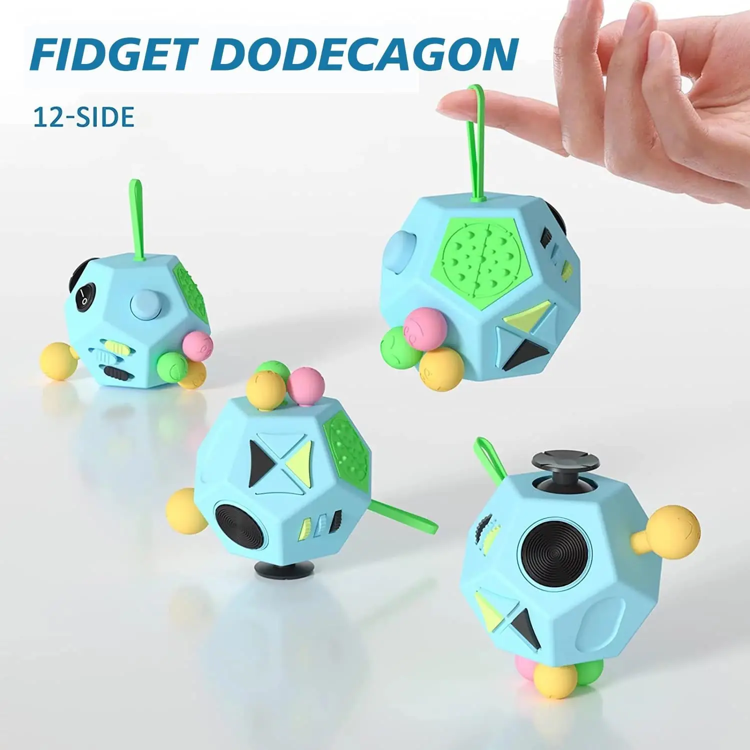 Anxiety Anti Depression Cube Fidget Dodecagon 12 Side Fidget Toys Cube