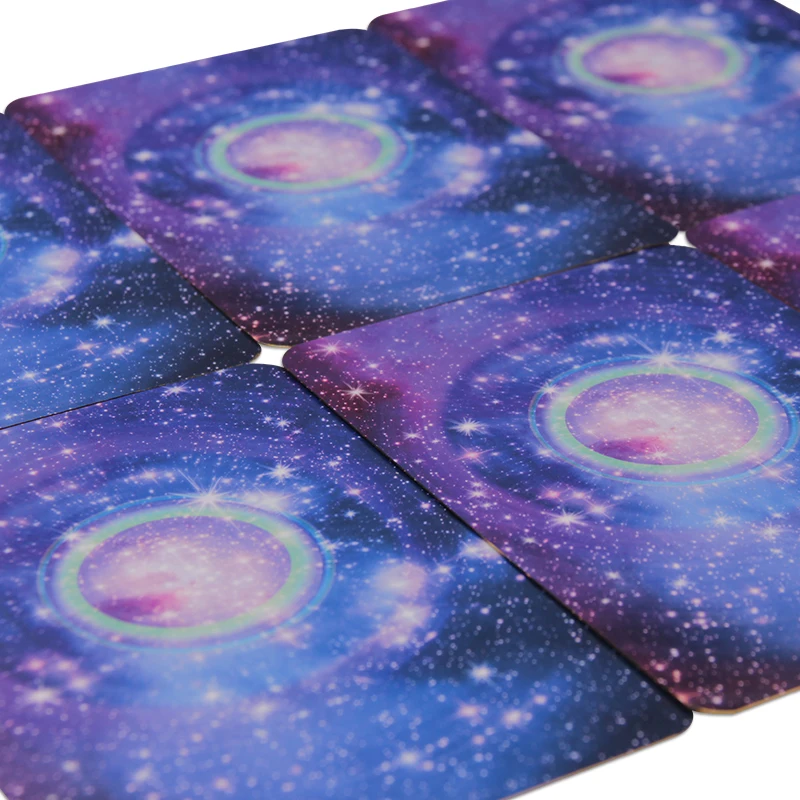 paper gold tarot card pouch with silver edges