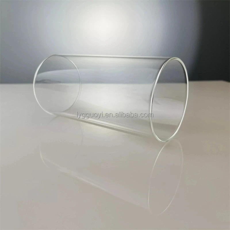 High quality slight large fused quartz glass tube