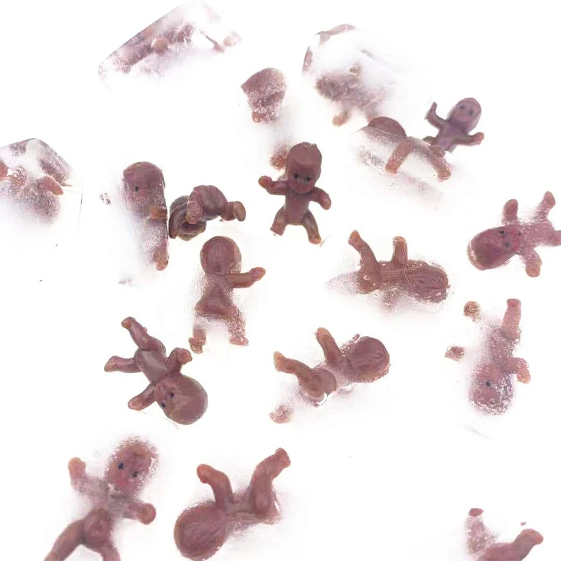180 pcs Plastic Baby Mini Baby Shower, Ice Cube Baby Figurines