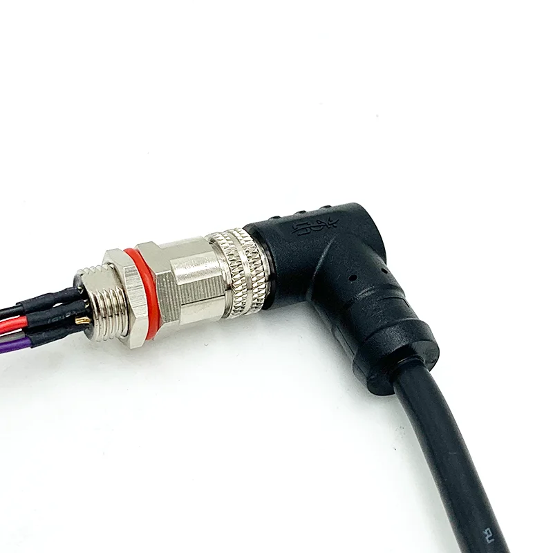 China factory manufacturers M12 waterproof connector IP67/68  Panel mounting aviation custom  electronic assembly cable