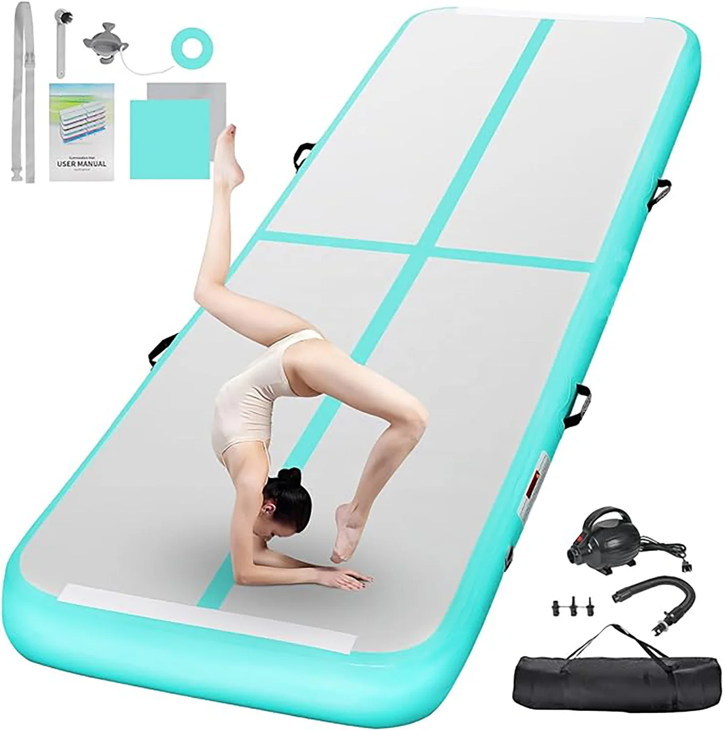 Drop Stitch Technology Air Floor Welded Rail 3 Meter Gymnastics Air Mat Fitness Air Track 3*1*0.2M