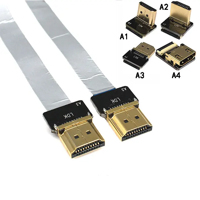 Кабель FFC Hdtv с шагом 0,5 мм FPV HDMl папа-HDMl папа FPC 20pin плоский кабель лента для мультикоптера аэрофотосъемки