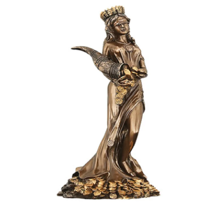 2021 NEW DESIGN RESIN FORTUNE GODDESS ROMA MYTH FIGURINE STATUE INDOOR DECOR LIGHT LUXURY SCULPTURE FURNISHING SOUVENIR GIFT TOY