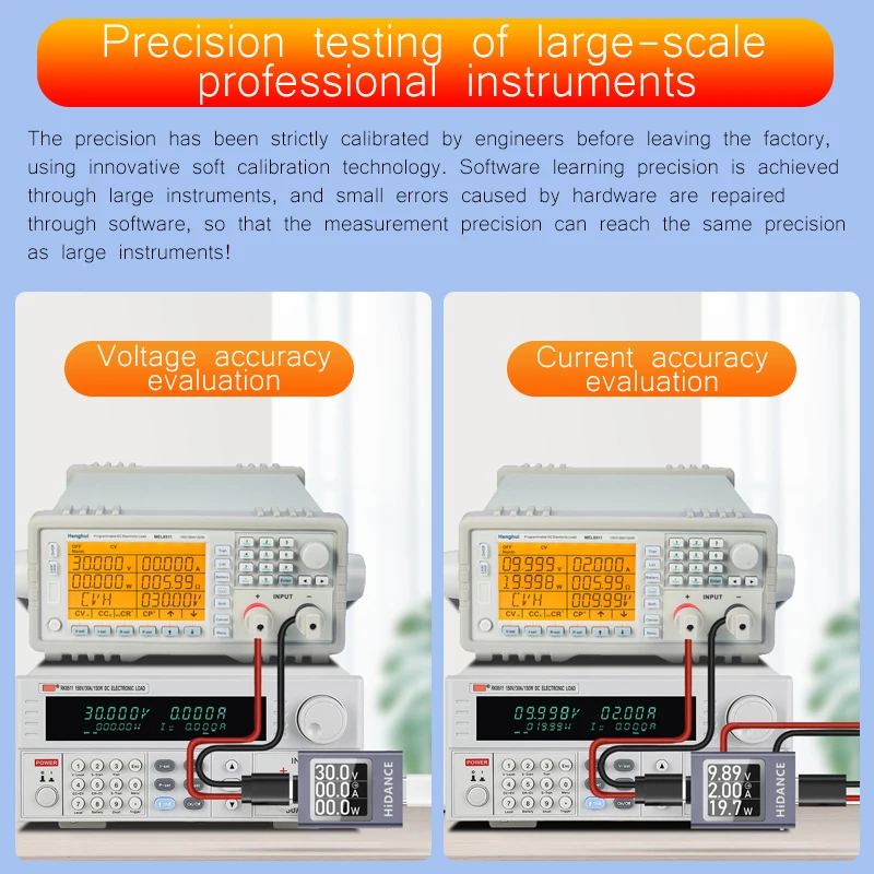 HDC-085C 13 in 1 DC 4.5-50V 0-12A Multi-function Digital Display DC Voltage Ammeter Power Meter Type-c Phone Charging Tester