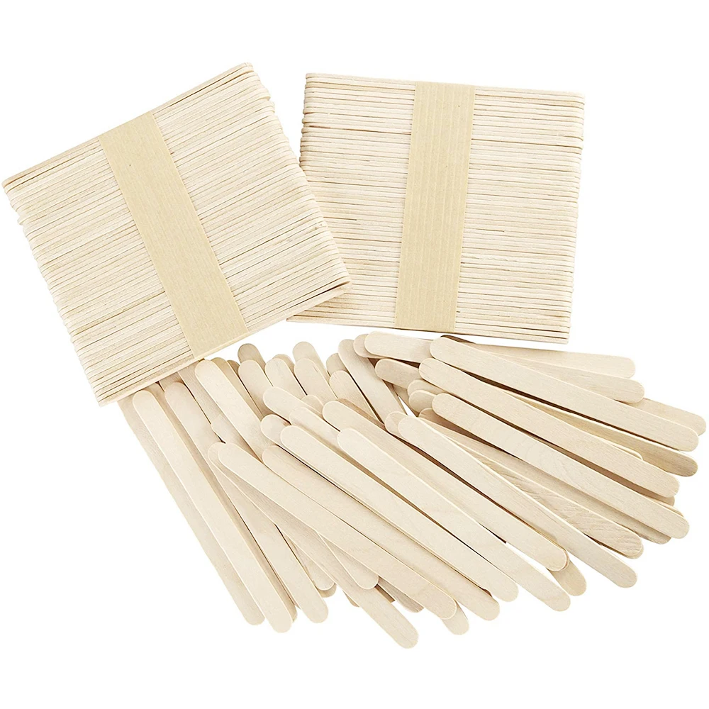 Wholesale eco friendly round wooden popsicle ice cream sticks 114mm with smooth surface