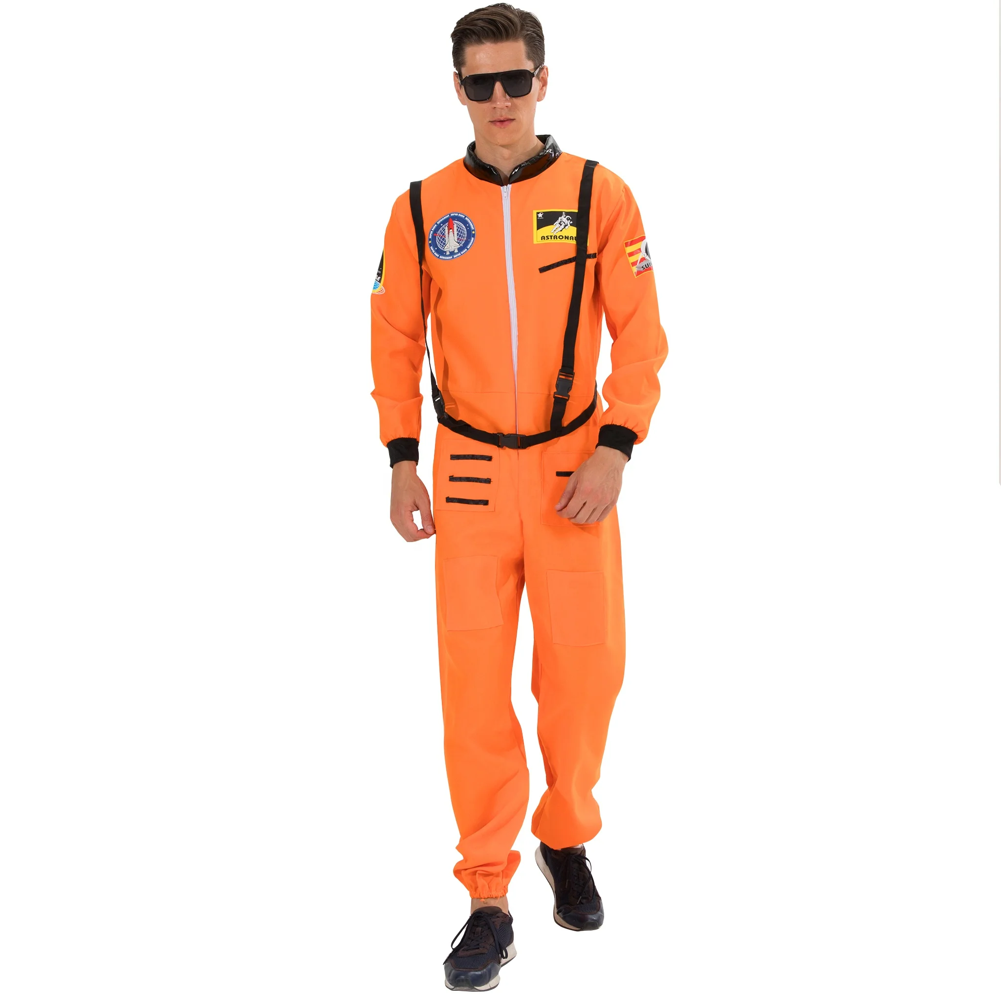 RTS halloween costume for adult orange spaceman suit white astronaut costume