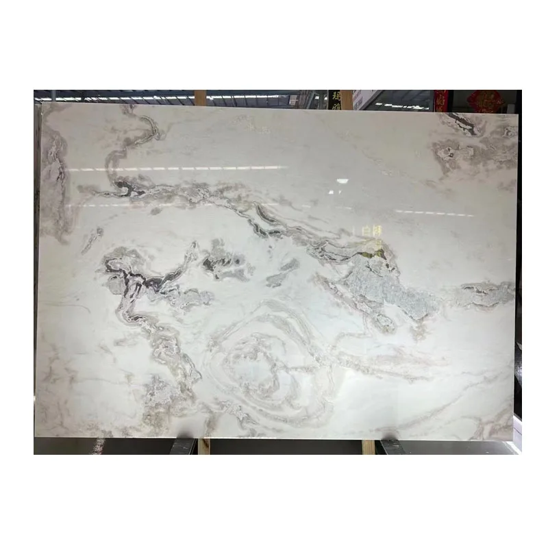 Natural Dover White Marble Grey Veins Oyster White Marble