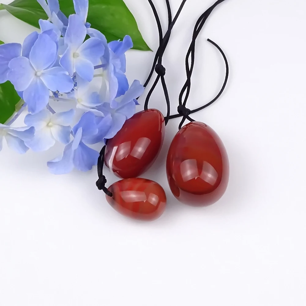 Wholesale Red jade stone Red Crystal Yoni Egg set Vaginal Eggs for women