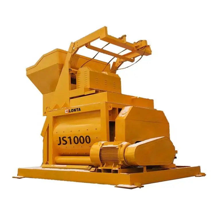 LONTA JS1000 1000L concrete plant large electric mortar beton mixer industry 1000 liter self loading concrete mixer machine