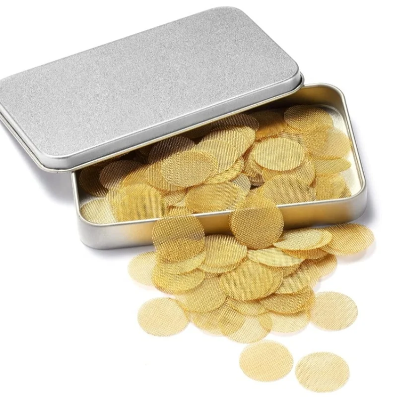 Round Stainless Steel 8mm/15mm/19mm/20mm Smoking Pipe Screens Filter Brass Mesh Pipe Screen smoking mesh