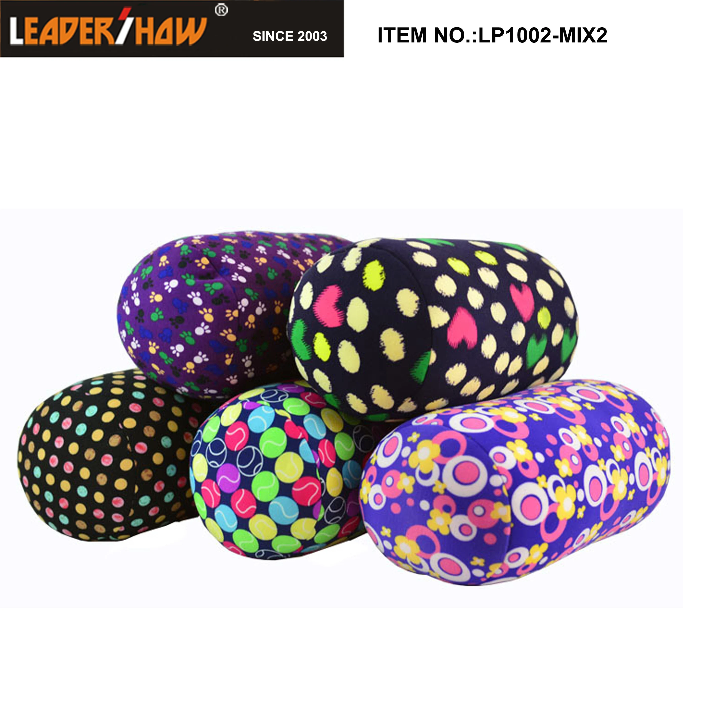 Custom OEM Multi-option Printing Pattern Series Cylinder Shape Micro Beads Sofa Cushion Pillows Home Decoration Pillow Cover