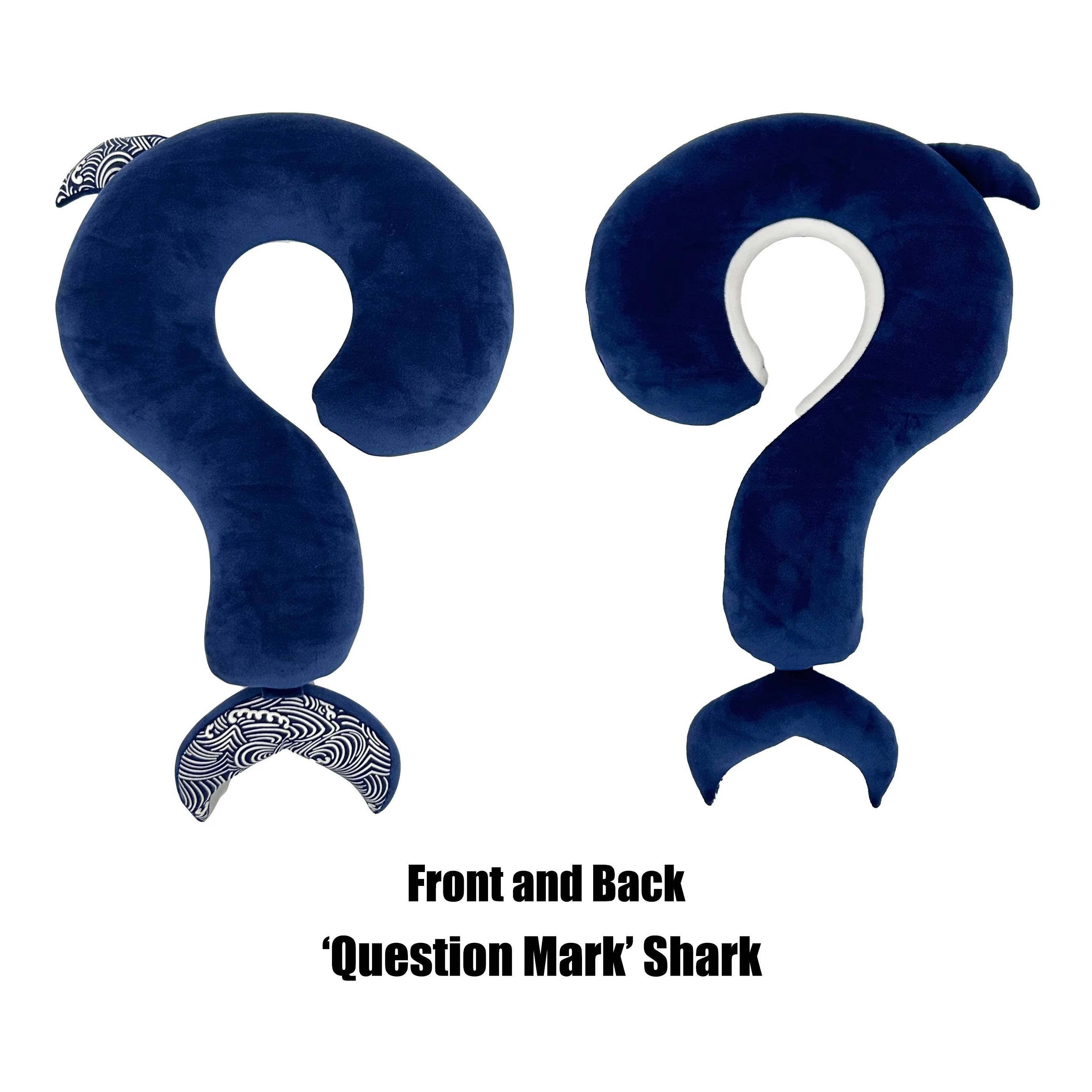New Design Creative Question Mark Shark Sleeping Car Office Travel Neck Pillow Super Soft Neck Support Pillow