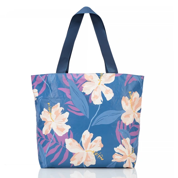 Eco Friendly Waterproof Travel Beach Custom Dupont Tyvek Reversible Hawaiian Print Tote Bag