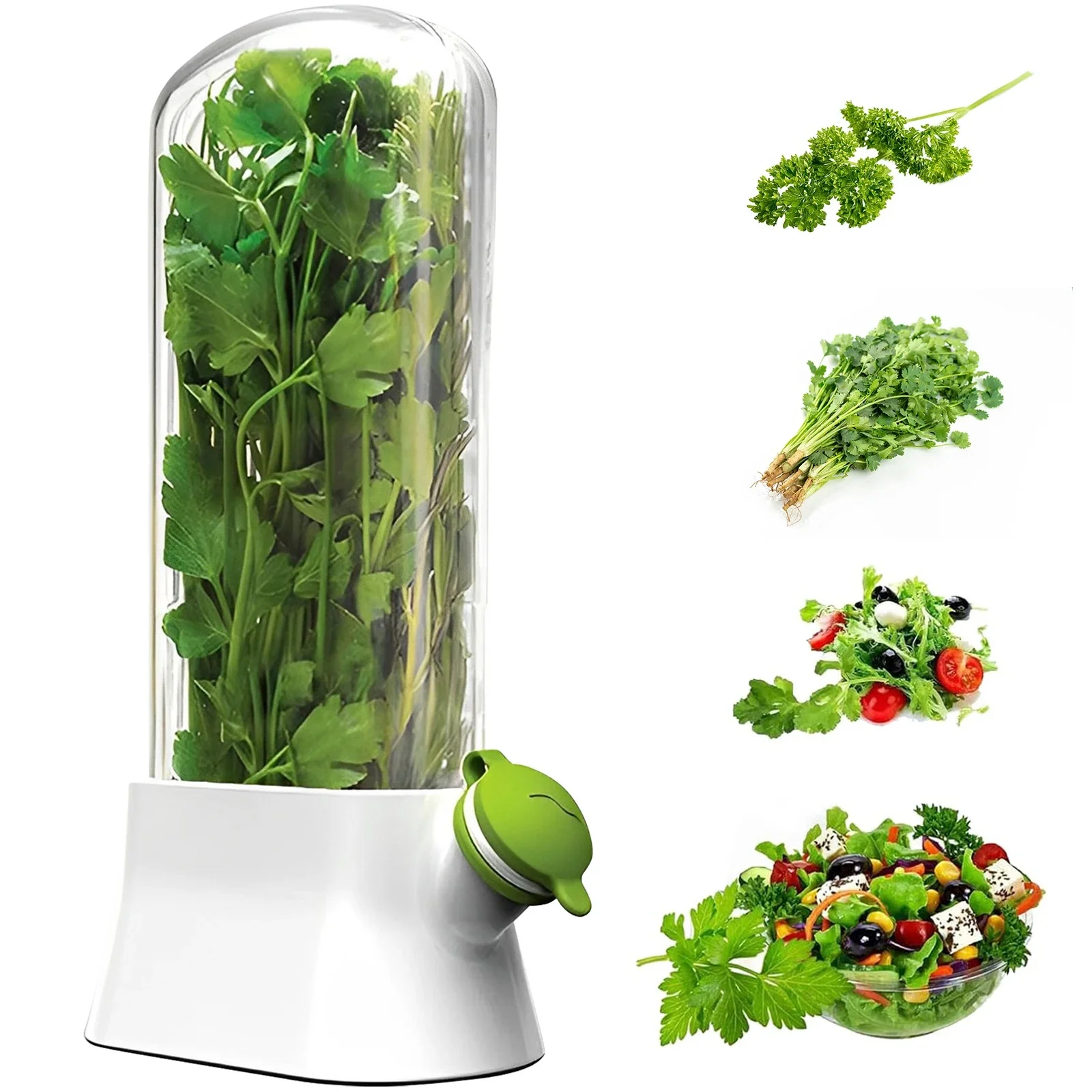 Clear Freshness Vegetable Herb Keeper Plastic Food Container Home Storage Bottles For Refrigerator Breathable Fresh Container