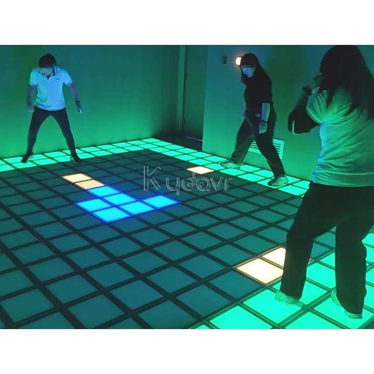 Party rental equipment active dance led light pixel grid interactive 99 games programs activate game led floor 30x30cm