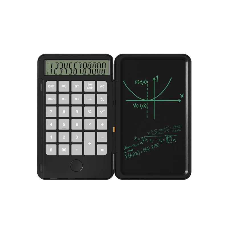 New Hot Selling Mini Graphical Calculator Portable Button Folding Scientific Calculator With Writing Tablet Board
