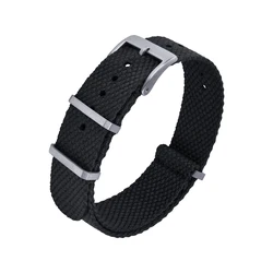 JUELONG Matte Premium Mesh Weave Nylon Watch Straps Green Nylon/Cotton Blend Striped Watch Strap 20mm 22mm