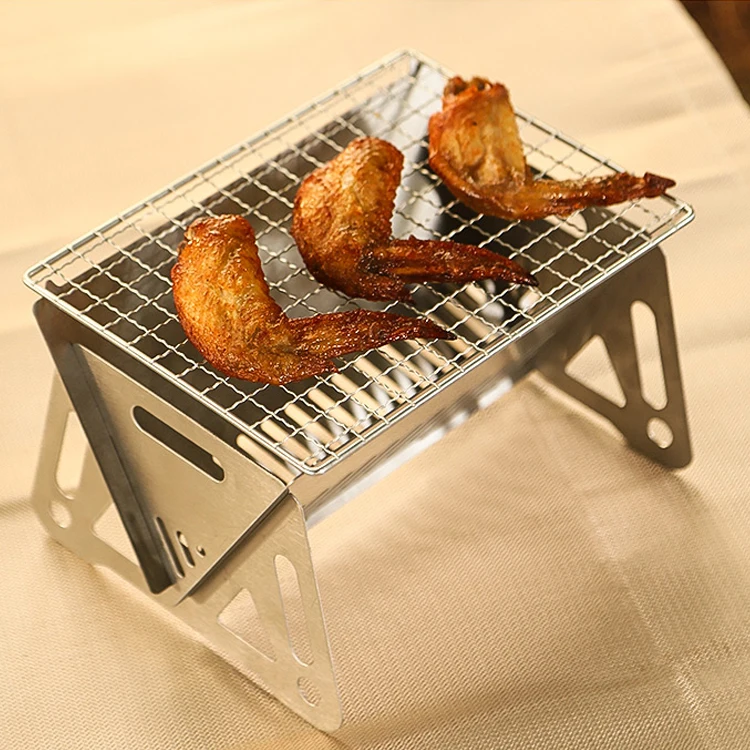 Custom Outdoor Camping Barbecue Portable Foldable Charcoal Stainless Steel BBQ Grills